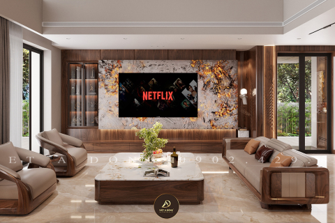  Thiết kế - Thi công nội thất biệt thự gỗ óc chó tại Sài Gòn 